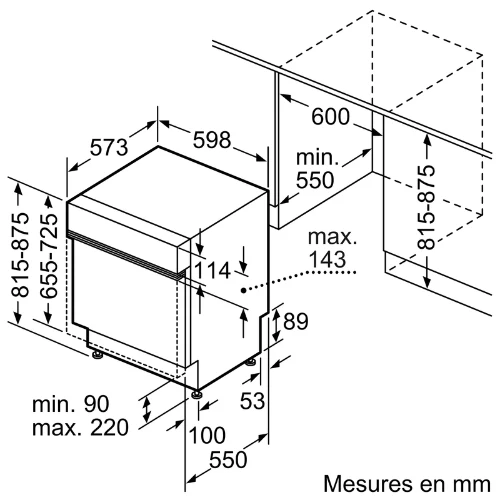 Série 6, Lave-vaisselle encastrable avec bandeau, 60 cm, Acier brossé BOSCH SMI6ZCS10E