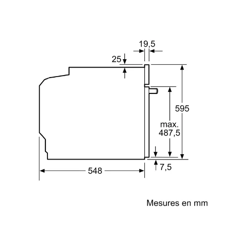 iQ300, Four intégrable, 60 x 60 cm, Inox SIEMENS HB554AER3F