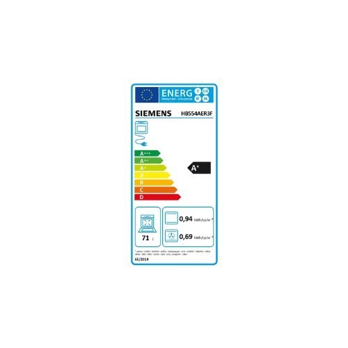 iQ300, Four intégrable, 60 x 60 cm, Inox SIEMENS HB554AER3F