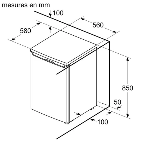 Série 2, Réfrigérateur Table top, Blanc BOSCH KTL15NWEB