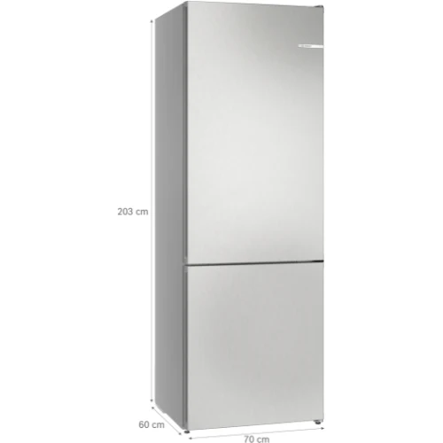 Série 4, Réfrigérateur combiné pose-libre, 203 x 70 cm, Couleur inox BOSCH KGN492LDF