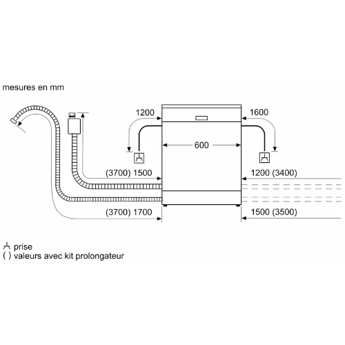 Série 2, Lave-vaisselle tout intégrable, 60 cm BOSCH SMV2HTX02E(F)