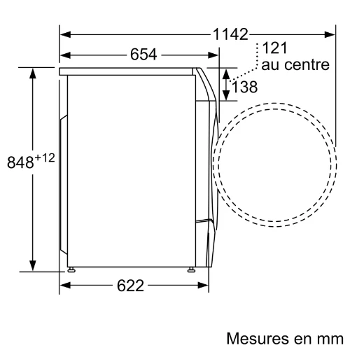 Série 8, Lave-linge séchant, 10.5/6 kg, 1400 trs/min BOSCH WNC254A0FR
