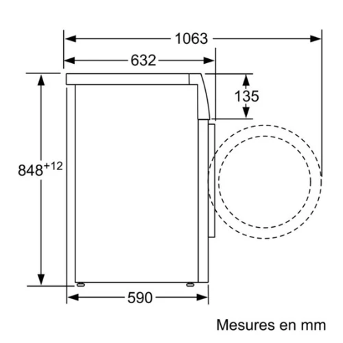 Série 2, Lave-linge front, 8 kg, 1200 trs/min BOSCH WGE03207FR