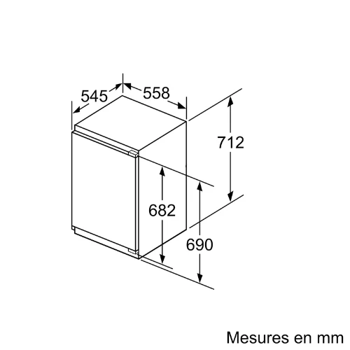 iQ500, Congélateur intégrable, 71.2 x 55.8 cm, Charnières pantographes softClose SIEMENS GI11VADE0