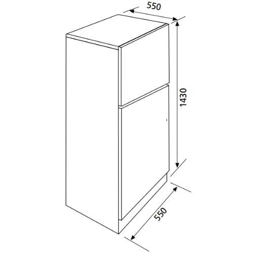 Réfrigérateur congélateur 2 portes GLEM GRF2103SI