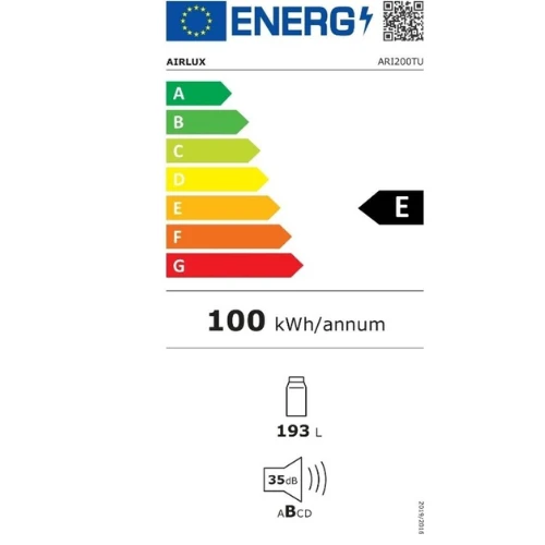 RÉFRIGÉRATEUR INTÉGRABLE TOUT-UTILE AIRLUX ARI200TU