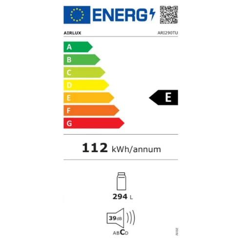 RÉFRIGÉRATEUR INTÉGRABLE TOUT-UTILE AIRLUX ARI290TU