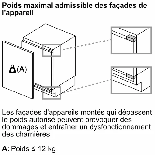 iQ500, Congélateur intégrable, 82 x 59.8 cm, Charnières pantographes softClose SIEMENS GU21NADE0