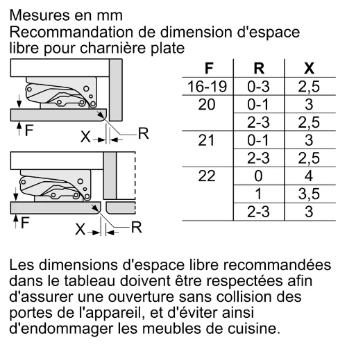 iQ500, Réfrigérateur encastrable, 82 x 60 cm, Charnières pantographes softClose SIEMENS KU21RADE0
