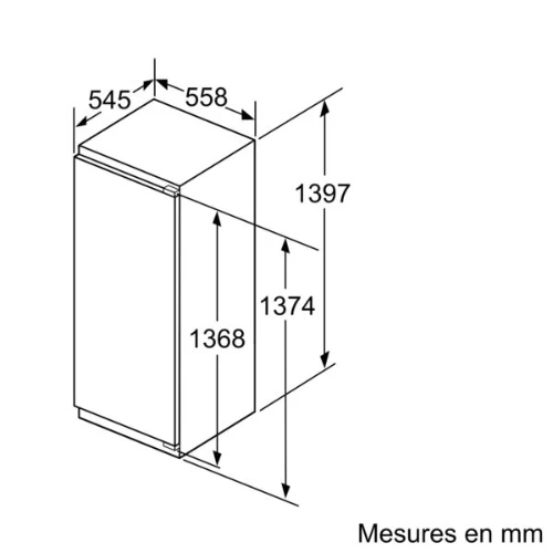 iQ700, Réfrigérateur intégrable, 140 x 56 cm, Charnières pantographes softClose SIEMENS KI51FADE0