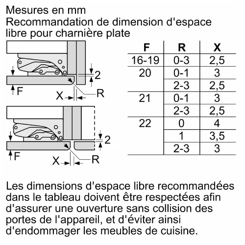 iQ300, Réfrigérateur intégrable, 177.5 x 56 cm, charnières pantographes SIEMENS KI81RVFE0