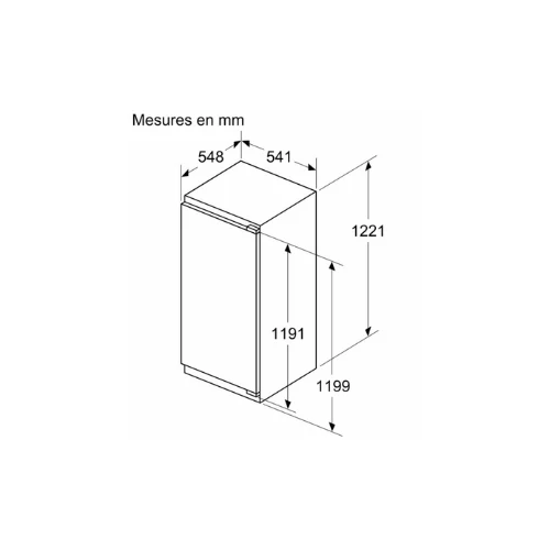 iQ300, Réfrigérateur intégrable, 122.5 x 56 cm, charnières pantographes SIEMENS KI41RVFE0