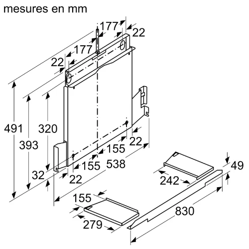 Accessoire pour hottes BOSCH DSZ 4961(#R459851)