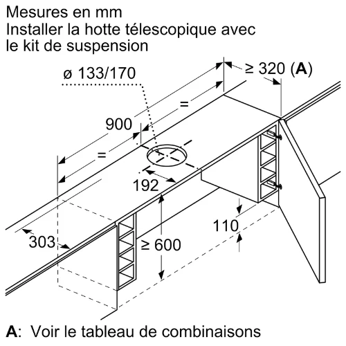 Accessoire pour hottes BOSCH DSZ 4961(#R459851)