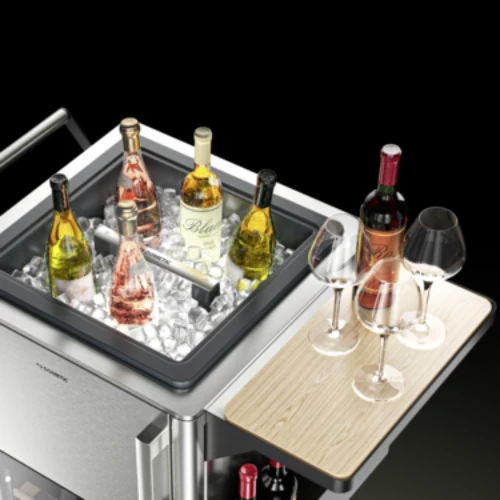 MoBar 300 S bar extérieur mobile 220 - 240 V, le réfrigérateur monozone en acier inoxydable dometic