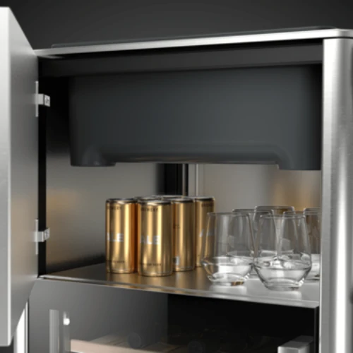 MoBar 300 S bar extérieur mobile 220 - 240 V, le réfrigérateur monozone en acier inoxydable dometic