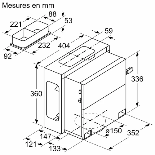 Installation des accessoires BOSCH DSZ1WW1M1(#R461647)