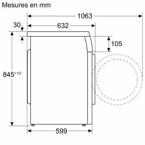 Série 6, Lave-linge front, 8 kg, 1400 trs/min BOSCH WUU28T18FR
