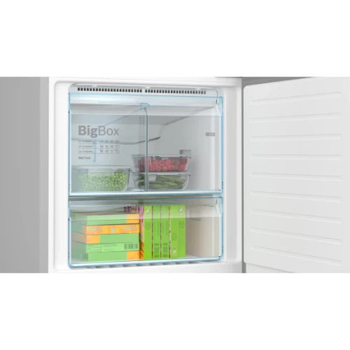 Série 4, Réfrigérateur combiné pose-libre, 193 x 70 cm, Inox BOSCH KGN56XLEB