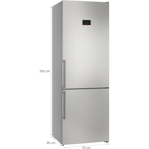 Série 4, Réfrigérateur combiné pose-libre, 203 x 70 cm, Inox BOSCH KGN49AIBT