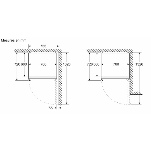 Série 4, Réfrigérateur combiné pose-libre, 203 x 70 cm, Inox BOSCH KGN49AIBT