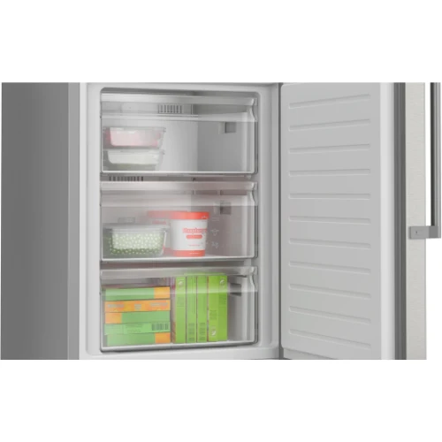 Série 4, Réfrigérateur combiné pose-libre, 186 x 60 cm, Inox anti trace KGN367ICT