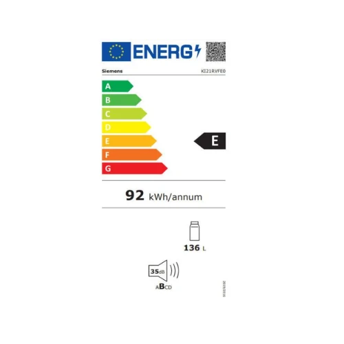 iQ300, Réfrigérateur intégrable, 88 x 56 cm, charnières pantographes SIEMENS KI21RVFE0