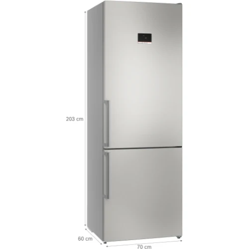 Série 4, Réfrigérateur combiné pose-libre, 203 x 70 cm, Inox BOSCH KGN497ICT