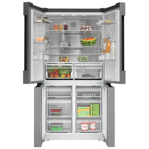 Série 6, Réfrigérateur multi-portes congélateur en bas, 183 x 91 cm, Inox BOSCH KFN96APEA