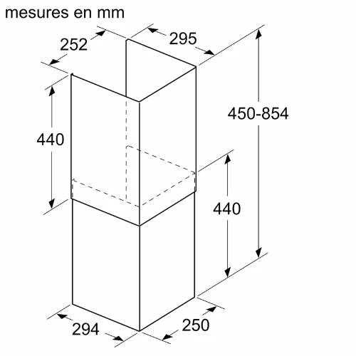 Accessoire pour hottes, 450-854 mm, Noir NEFF Z51IBK1S1