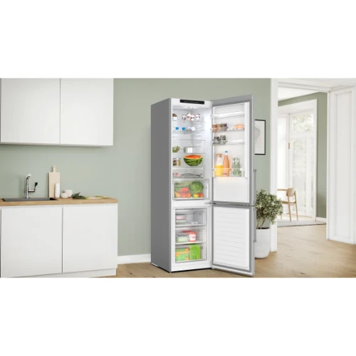 Série 4, Réfrigérateur combiné pose-libre, 203 x 60 cm, Couleur Inox BOSCH KGN39VLCT