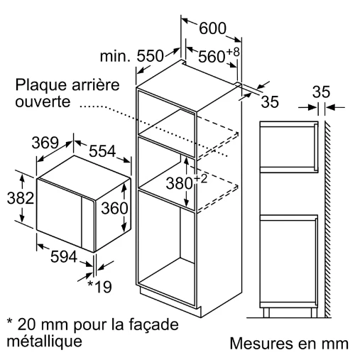 Micro-Ondes Intégrable Série 6 Inox BOSCH BFL554MS0