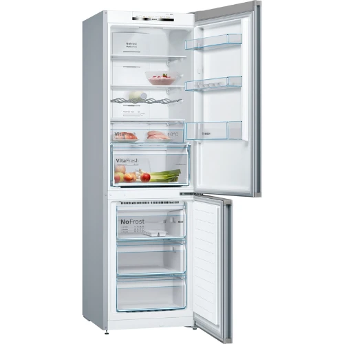 Réfrigérateur-Congélateur Combiné Pose-Libre Série 4 Inox BOSCH KGN36VLED