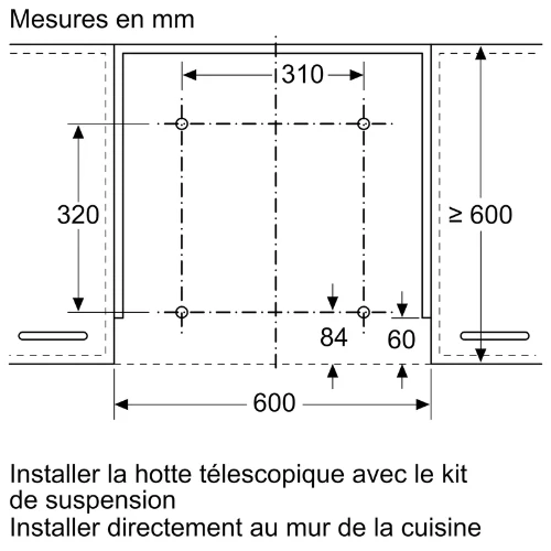 CADRE D'ABAISSEMENT POUR HOTTE BOSCH DSZ4660