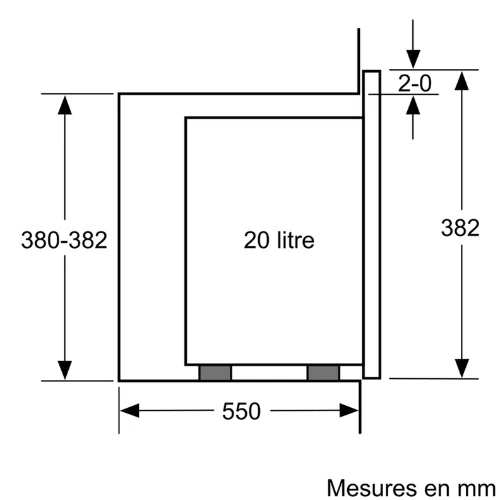 Micro-ondes intégrable, Inox Bosch BEL524MS0