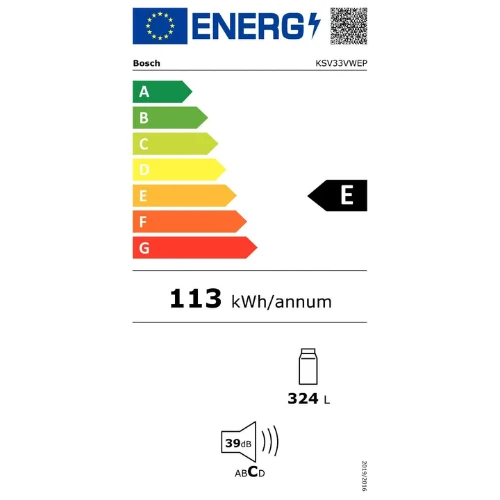 Réfrigérateur 1 Porte pose libre BOSCH KSV33VWEP