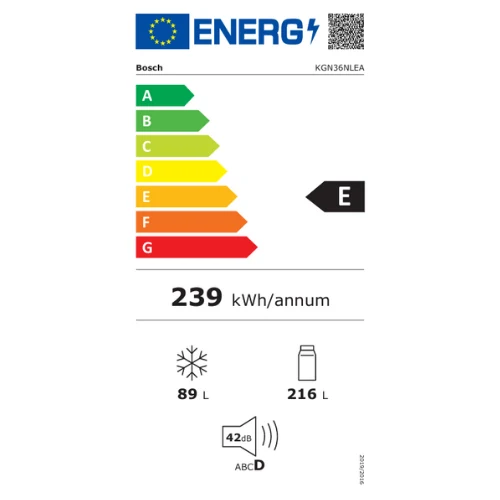 Réfrigérateur Congélateur Combiné Bosch KGN36NLEA
