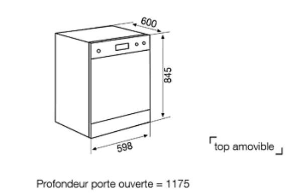 Lave-Vaisselle Pose Libre GLEM GDF623SI