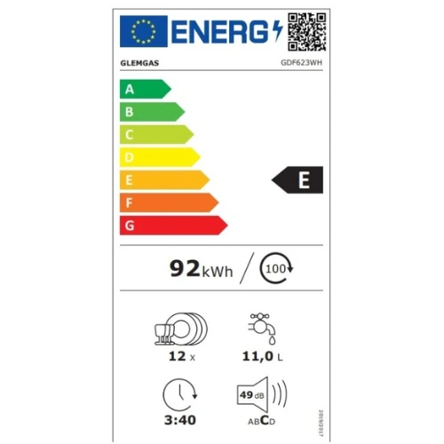 Lave-Vaisselle Pose Libre GLEM GDF623SI