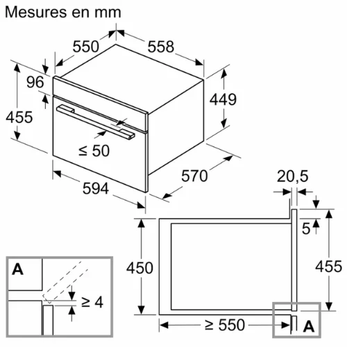 Micro-ondes Encastrable 45 cm Bosch CMA583MS0